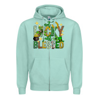 Seafoam Not lucky just blessed st. patricks day Zipper Hoodie - Neo Western