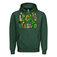 Sports Green Not lucky just blessed st. patricks day Zipper Hoodie - Neo Western