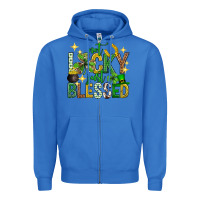 True Royal Not lucky just blessed st. patricks day Zipper Hoodie - Neo Western