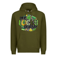 Army Green one lucky teacher Premium Hoodie - MaliasSmallBusiness