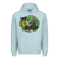 Blue Mist one lucky teacher Premium Hoodie - MaliasSmallBusiness