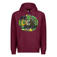Burgundy one lucky teacher Premium Hoodie - MaliasSmallBusiness