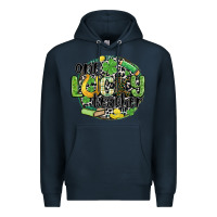 Navy one lucky teacher Premium Hoodie - MaliasSmallBusiness