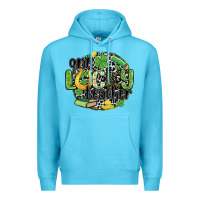 Ocean Blue one lucky teacher Premium Hoodie - MaliasSmallBusiness