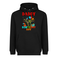 Black daddy of the birthday boy t rex Heavyweight Hoodie - Artiststas