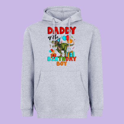 Daddy Of The Birthday Boy T Rex Heavyweight Hoodie Designed By Artiststas