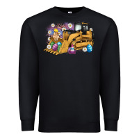 Black easter bulldozer bunny egg leopard Premium Sweatshirt - Artiststas