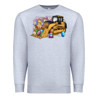 Heather Grey easter bulldozer bunny egg leopard Premium Sweatshirt - Artiststas
