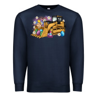 Navy easter bulldozer bunny egg leopard Premium Sweatshirt - Artiststas