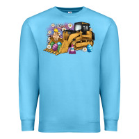 Ocean Blue easter bulldozer bunny egg leopard Premium Sweatshirt - Artiststas