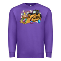 Purple easter bulldozer bunny egg leopard Premium Sweatshirt - Artiststas