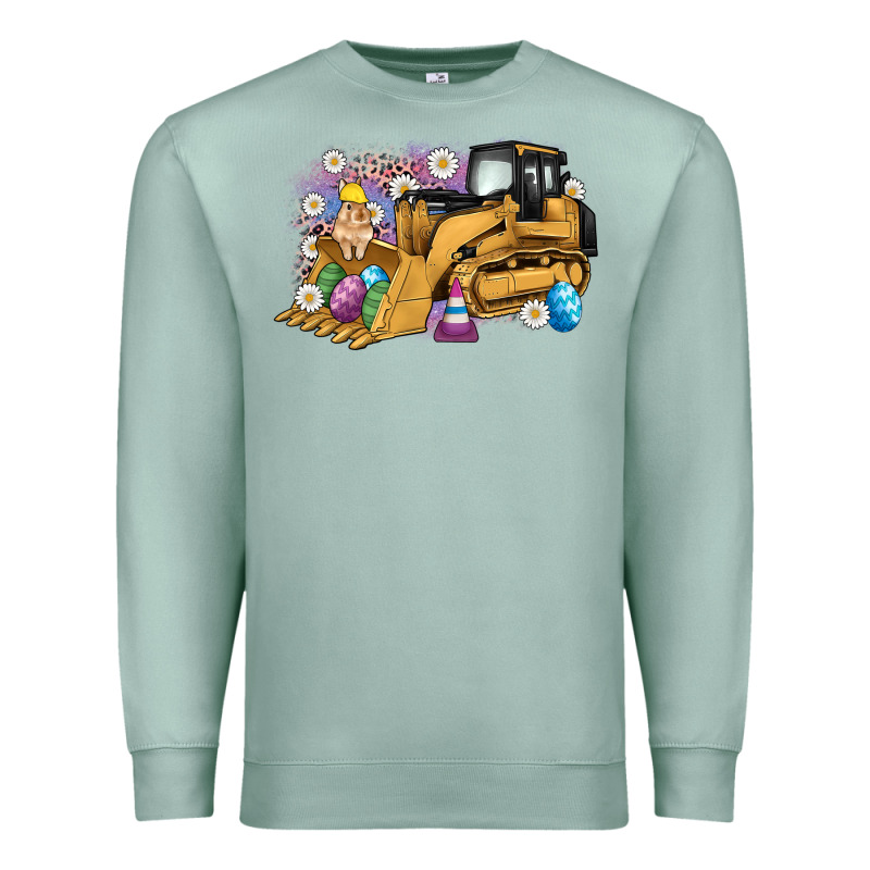 Easter Bulldozer Bunny Egg Leopard Premium Sweatshirt by Artiststas | Teevron