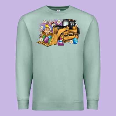 Easter Bulldozer Bunny Egg Leopard Premium Sweatshirt Designed By Artiststas