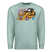 Seafoam easter bulldozer bunny egg leopard Premium Sweatshirt - Artiststas