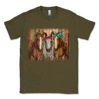 Army Green horses with bandanas Classic Tee - RanaPortraitStore
