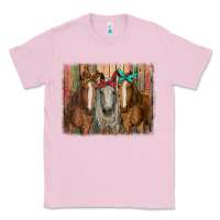 Bubblegum Pink horses with bandanas Classic Tee - RanaPortraitStore