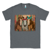 Charcoal Heather horses with bandanas Classic Tee - RanaPortraitStore