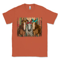 Copper horses with bandanas Classic Tee - RanaPortraitStore