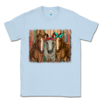Dusty Blue horses with bandanas Classic Tee - RanaPortraitStore