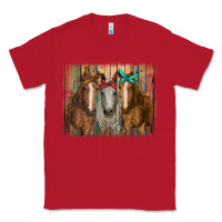 Red horses with bandanas Classic Tee - RanaPortraitStore