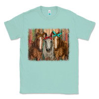 Seafoam horses with bandanas Classic Tee - RanaPortraitStore