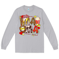 Moon Dust mama softball baseball with popcorn Long Sleeve Tee - texasbilliewilder