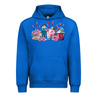 Cobalt Unicorn Coffee Cups Urban Hoodie - MaliasSmallBusiness