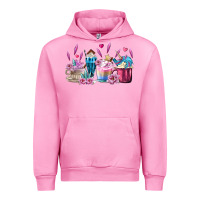 Fuchsia Pink Unicorn Coffee Cups Urban Hoodie - MaliasSmallBusiness