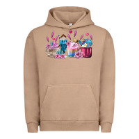 Pigment Burro Unicorn Coffee Cups Urban Hoodie - MaliasSmallBusiness