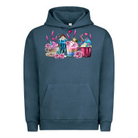 Pigment Midnight Navy Unicorn Coffee Cups Urban Hoodie - MaliasSmallBusiness