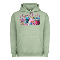 Pigment Oil Green Unicorn Coffee Cups Urban Hoodie - MaliasSmallBusiness
