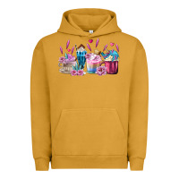 Pigment Peanut Butter Unicorn Coffee Cups Urban Hoodie - MaliasSmallBusiness