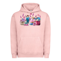 Pigment Salmon Unicorn Coffee Cups Urban Hoodie - MaliasSmallBusiness