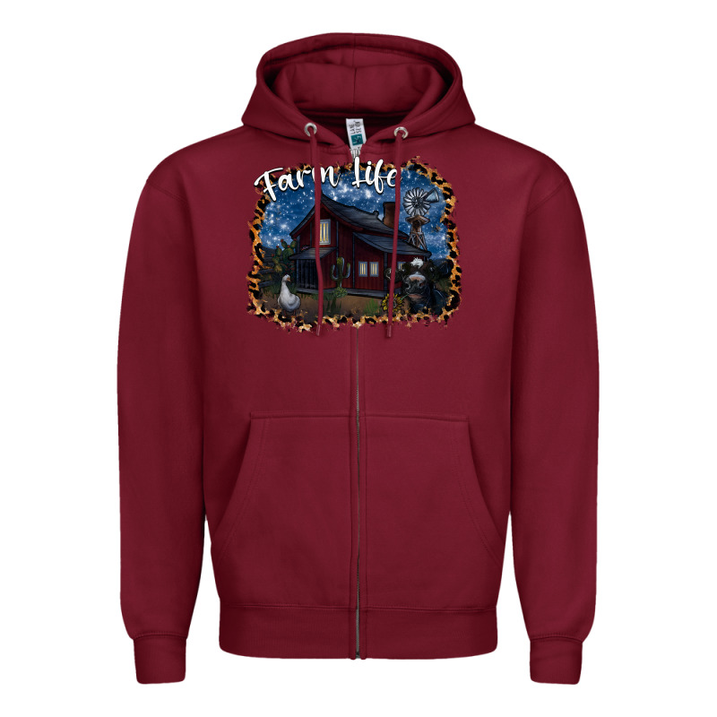 Farm Life2 Zipper Hoodie by SublimationCraftShop | Teevron