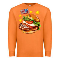 Carrot american flag and hamburger Premium Sweatshirt - AdoDesignShop