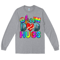 Heather Grey free dad hugs Long Sleeve Tee - Zillion Design Studio