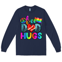 Navy free dad hugs Long Sleeve Tee - Zillion Design Studio
