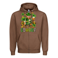 Chestnut One lucky cowboy with st. patricks elf Zipper Hoodie - Neo Western