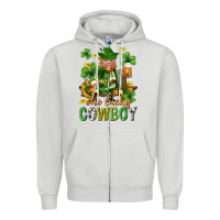 One Lucky Cowboy With St. Patricks Elf Zipper Hoodie | Teevron