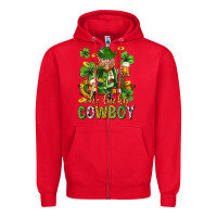 Red One lucky cowboy with st. patricks elf Zipper Hoodie - Neo Western