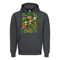 Smoke One lucky cowboy with st. patricks elf Zipper Hoodie - Neo Western