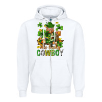 White One lucky cowboy with st. patricks elf Zipper Hoodie - Neo Western