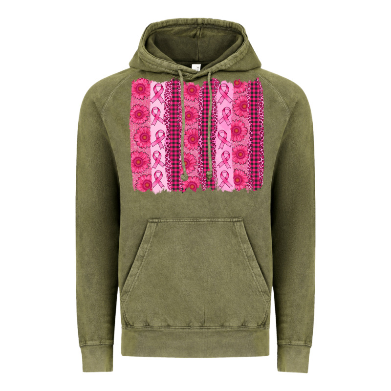 Breast Cancer Brushstroke Vintage Hoodie by AdoDesignShop | Teevron