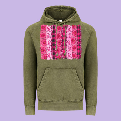 Breast Cancer Brushstroke Vintage Hoodie Designed By Adodesignshop