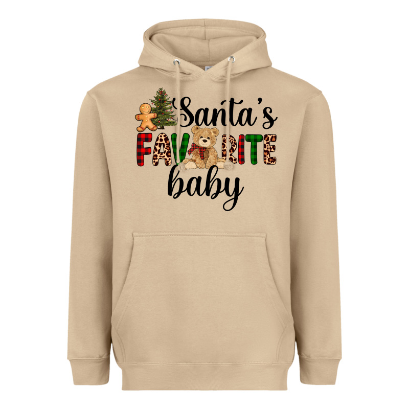 Santa's Favorite Baby Heavyweight Hoodie by AdoDesignShop | Teevron