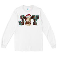 White christmas joy with heifer cow Long Sleeve Tee - RanaPortraitStore