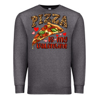 Charcoal Heather pizza is my valentine Premium Sweatshirt - AdoDesignShop