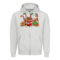 Dove Grey chocolate elf Zipper Hoodie - FaDigitalArtStudio