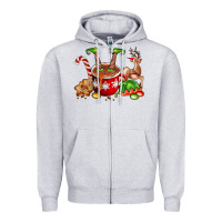 Heather Grey chocolate elf Zipper Hoodie - FaDigitalArtStudio