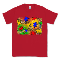 Red autism background Classic Tee - Zillion Design Studio
